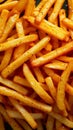 Snack paradise French fry potato chip background, crispy and delicious