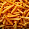 Snack paradise French fry potato chip background, crispy and delicious