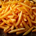 Snack paradise French fry potato chip background, crispy and delicious