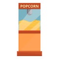 Snack popcorn stand icon, cartoon style Royalty Free Stock Photo