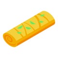 Snack roll icon isometric vector. Spring menu