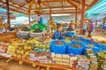 Snack stall in Kakku Market, Myanmar