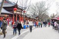 Snack street in Plum Blossom Hill Royalty Free Stock Photo