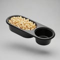 Snack Tray Black Plastic Popcorn Royalty Free Stock Photo