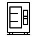 Snack vending machine icon, outline style