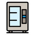 Snack vending machine icon vector flat