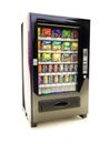 Snack vending machine on white