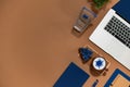 Snack on woman workspace mockup flat lay top view