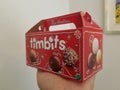 Snacking on 10 different kinds of Timbits