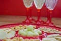 Snacks and champagne Royalty Free Stock Photo