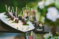 Snacks for cocktail party Royalty Free Stock Photo