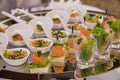 Snacks for cocktail party Snacks for cocktail party Royalty Free Stock Photo