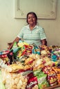 Snacks seller in white city popayan colombia south america