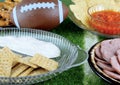 Snacks for watching a football game. Great for Super Bowl or Playoff themed projects.