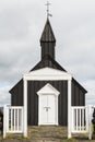 SNAEFELLSNES, ICELAND - AUGUST 2018: Budakirkja church in the hamlet of Budir