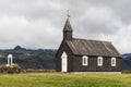 SNAEFELLSNES, ICELAND - AUGUST 2018: Budakirkja church in the hamlet of Budir