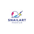 Snail abstract logo design vector Royalty Free Stock Photo