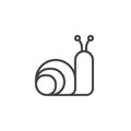 Snail animal line icon