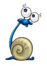 Snail big eyes funny cartoon