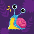 Snail with candy shell. Vector Royalty Free Stock Photo
