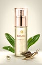 Snail extract cosmetic ads. Cosmetic packaging design.