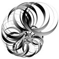 Snail, helix made of inward rotating circles. Abstract element i