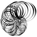 Snail, helix made of inward rotating circles. Abstract element i