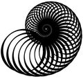 Snail, helix made of inward rotating circles. Abstract element i