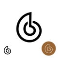 Snail house logo. Snail shell line style elegant icon. Royalty Free Stock Photo