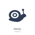 Snail icon. Trendy flat vector Snail icon on white background fr Royalty Free Stock Photo