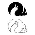 Snail icon vector set. aquatic illustration sign collection. animal symbol. Royalty Free Stock Photo