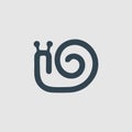 The snail illustration logo Royalty Free Stock Photo