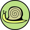 snail illustration. Vector format available. Royalty Free Stock Photo