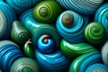 Snail-inspired stone wallpaper. fibonacci art