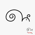 Snail line icon