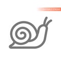 Snail line vector icon