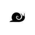 Snail logo icon designs vector illustration with mono isolated shilouette white background color with flat simple modern Royalty Free Stock Photo