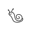 Snail logo template vector icon illustration.