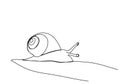 Snail. One line drawing animation with alpha channel Royalty Free Stock Photo