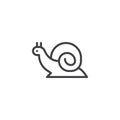 Snail outline icon Royalty Free Stock Photo