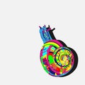 Snail psychedelic Pop Art design