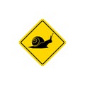 Snail road sign icon vector logo Royalty Free Stock Photo