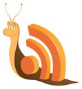 Snail rss icons Royalty Free Stock Photo