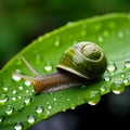 A Snail's Journey on a Rainy Day