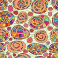 Snail shell abstarct seamless pattern Royalty Free Stock Photo