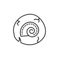 snail shell, antiques icon. Simple line, outline vector elements of archeology for ui and ux, website or mobile application