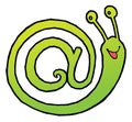snail at-sign shaped