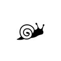 Snail silhouette icon. Clipart image