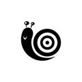 Snail unique illustration simple logo color design vector