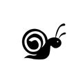Snail unique illustration simple logo color design vector